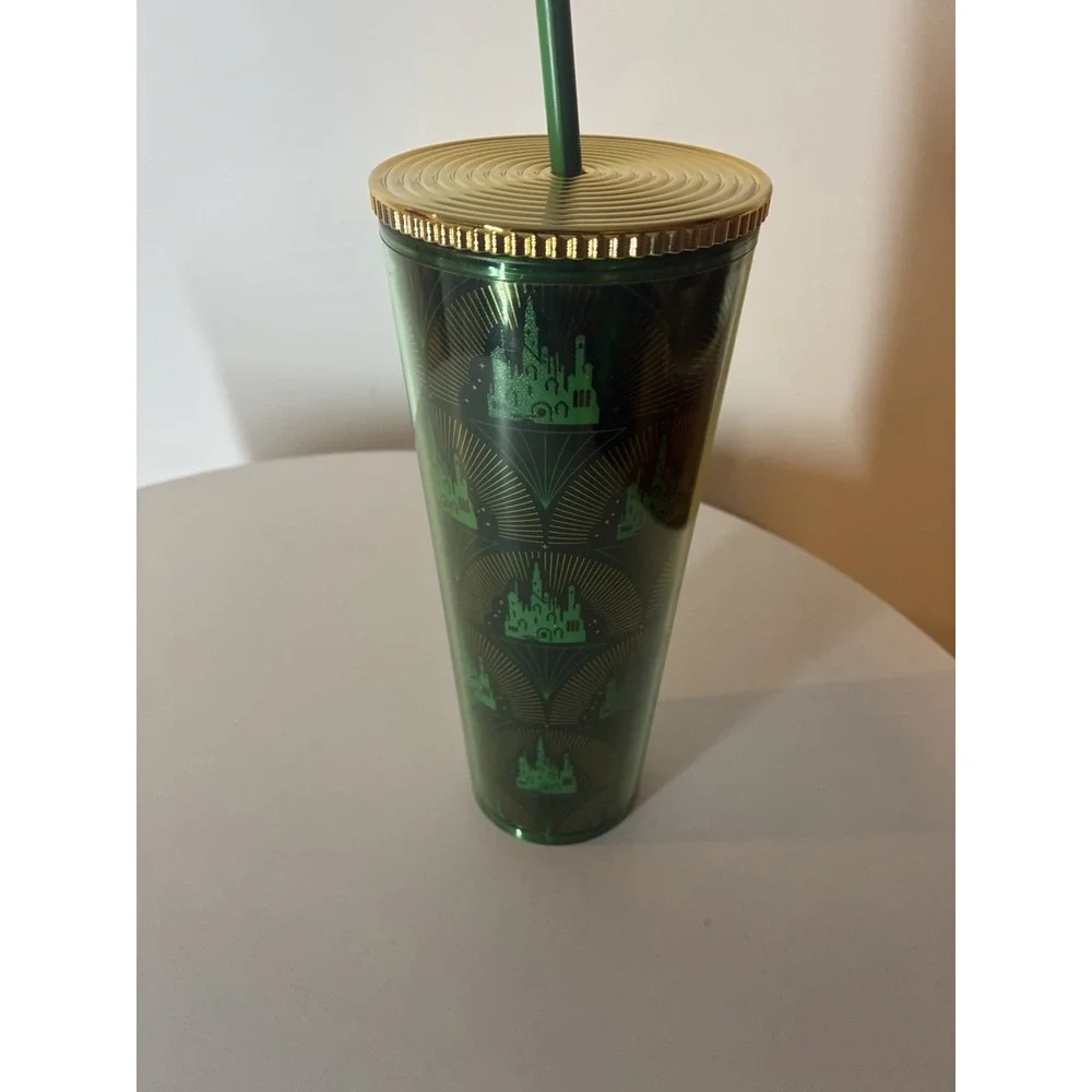 WICKED STARBUCKS CUP EMERALD CITY FULL SIZE NEW 2024 GREEN & GOLD‎